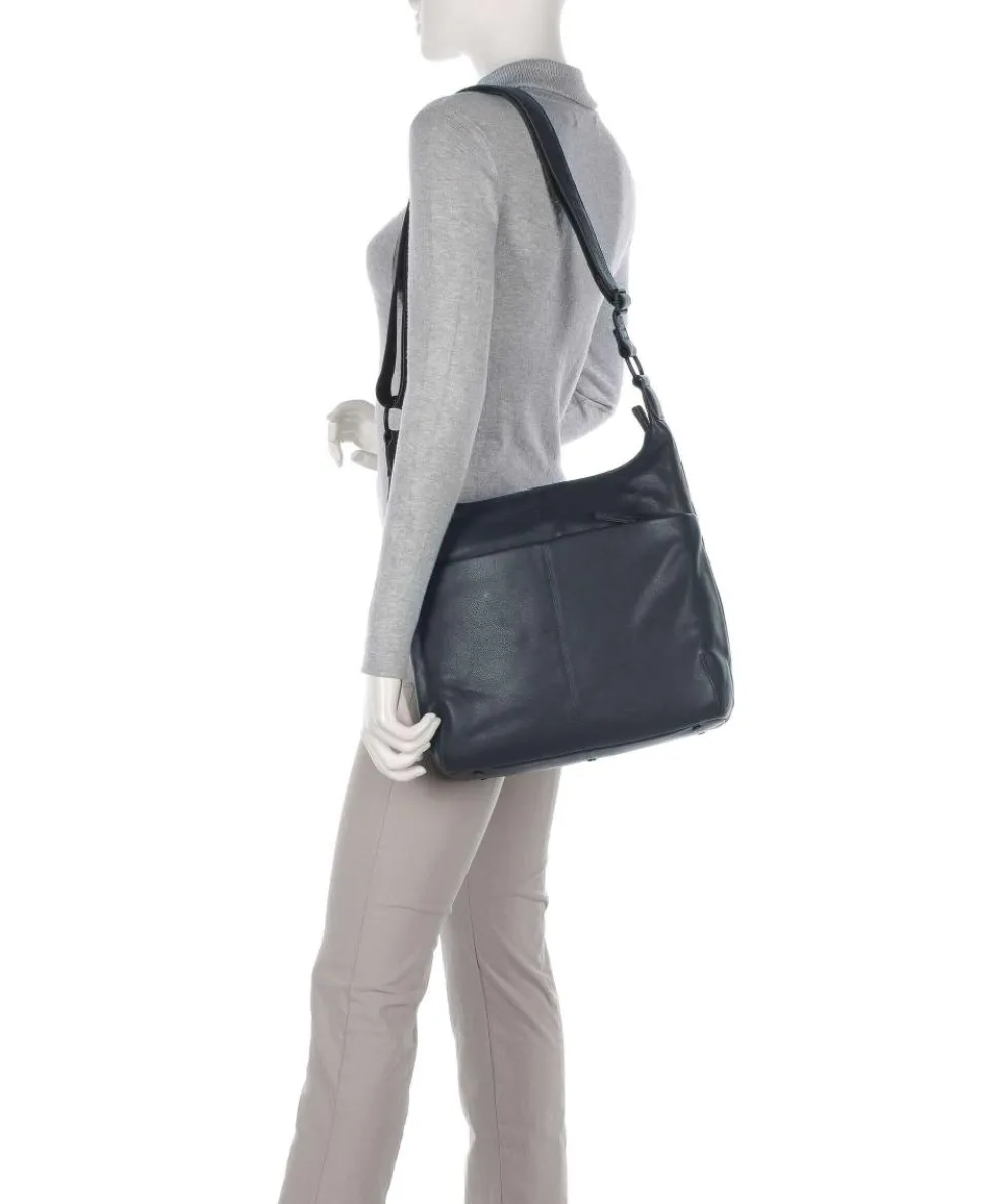 4Seasons Elisa Schultertasche fein genarbtes Leder navy