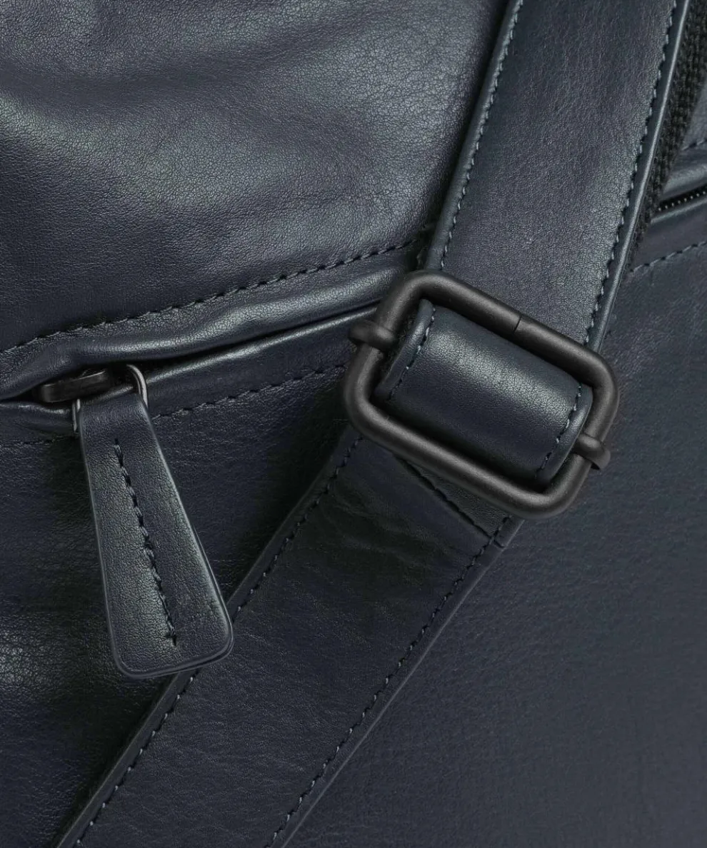 4Seasons Elisa Schultertasche fein genarbtes Leder navy