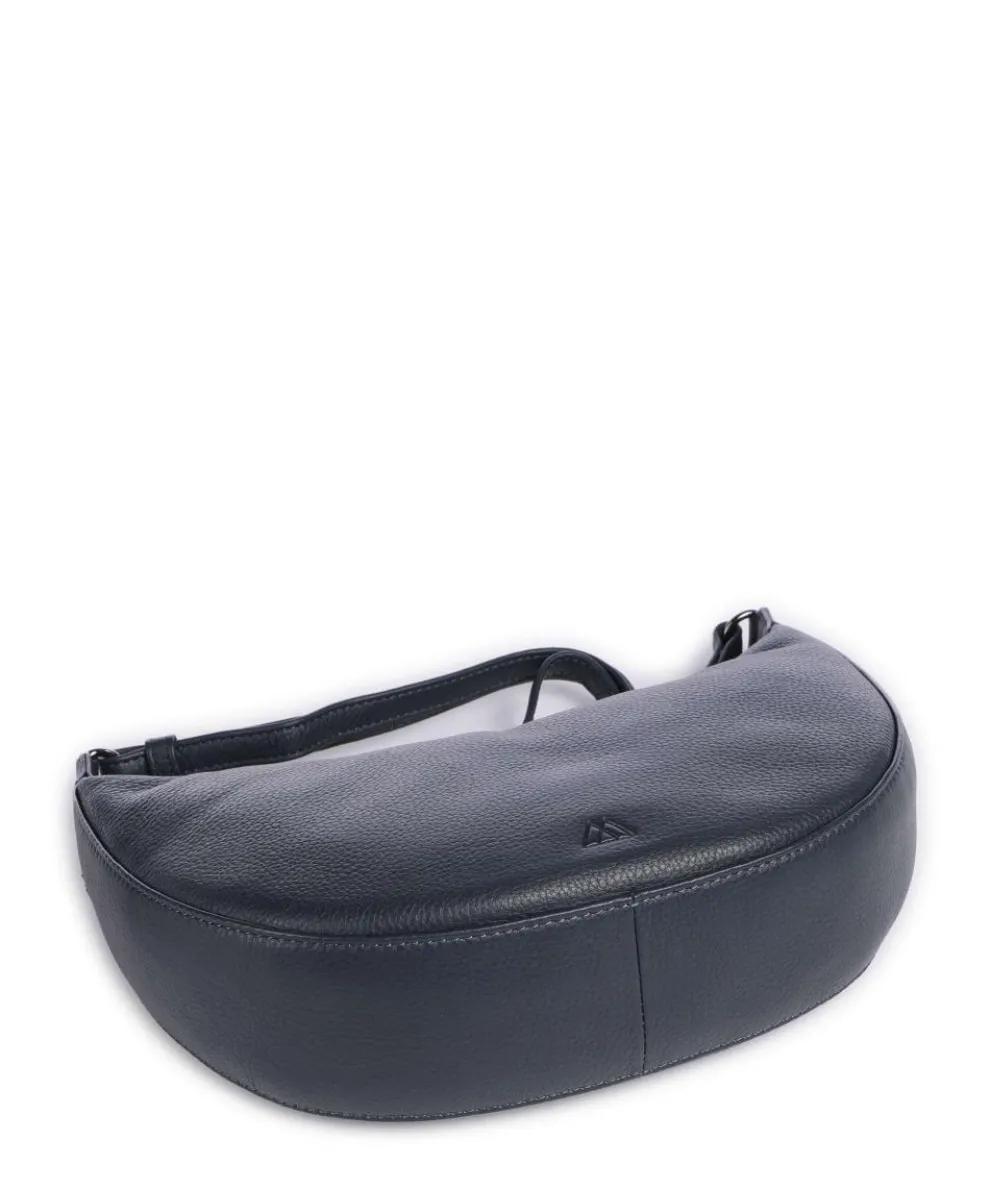 Faye Umhängetasche genarbtes Rindsleder navy