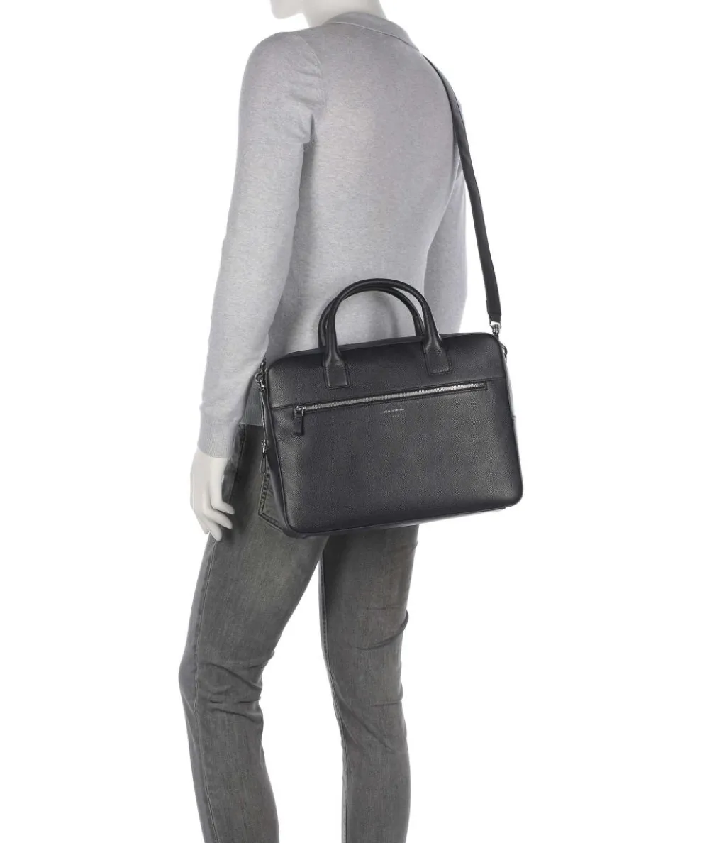 Beckholmen Aktentasche 14″ genarbtes Rindsleder navy