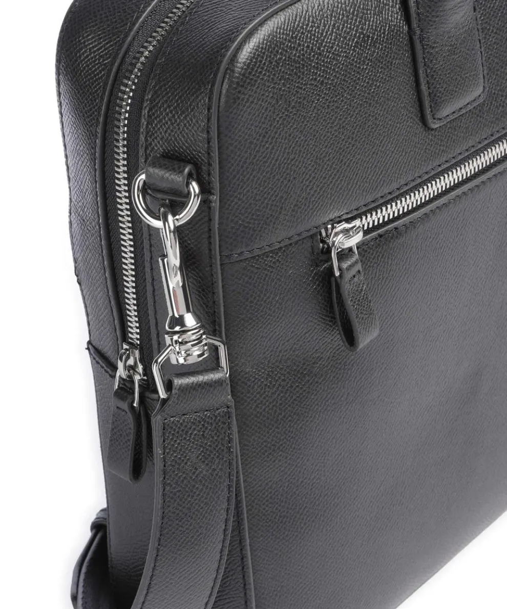 Beckholmen Aktentasche 14″ genarbtes Rindsleder navy