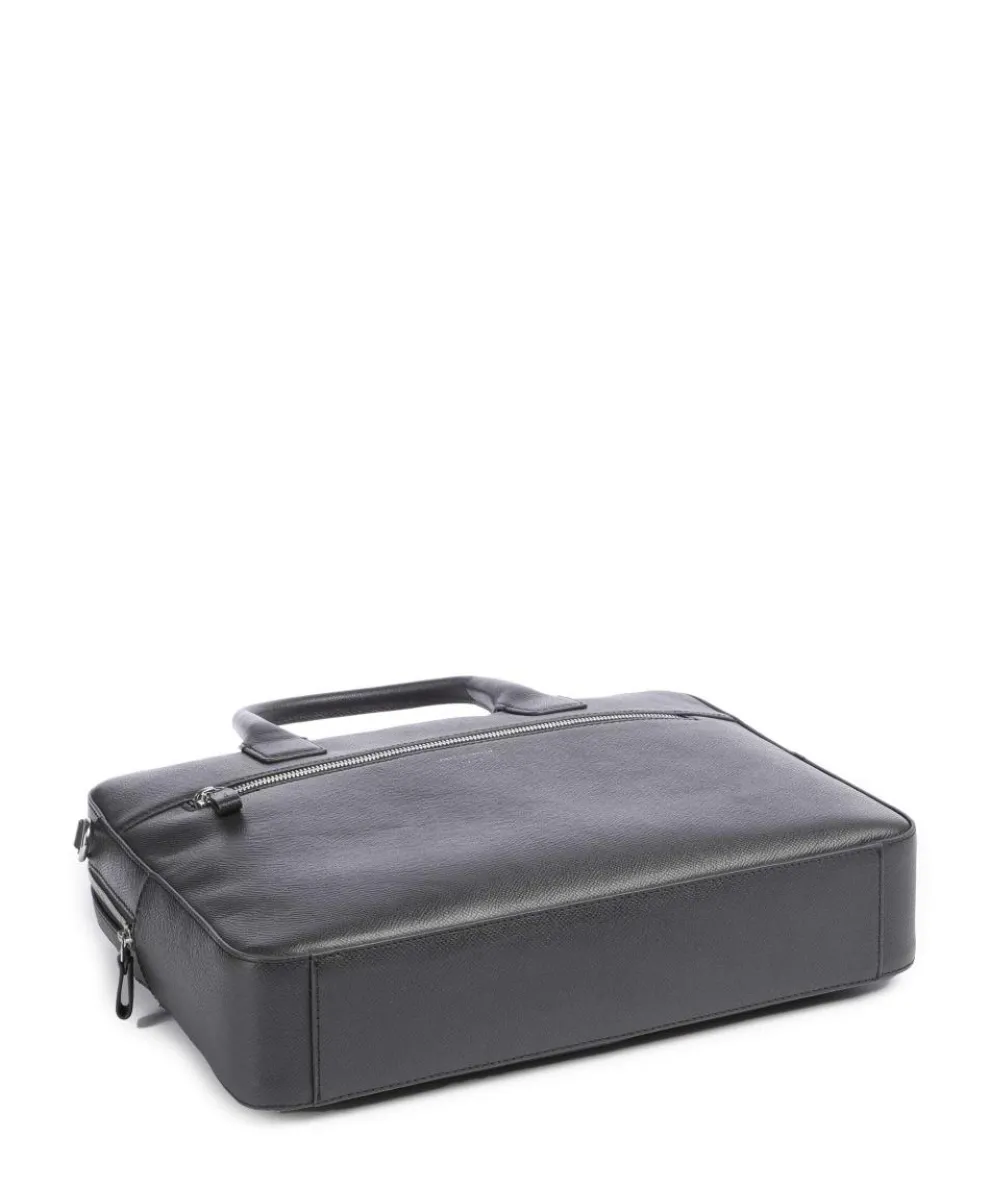 Beckholmen Aktentasche 14″ genarbtes Rindsleder navy