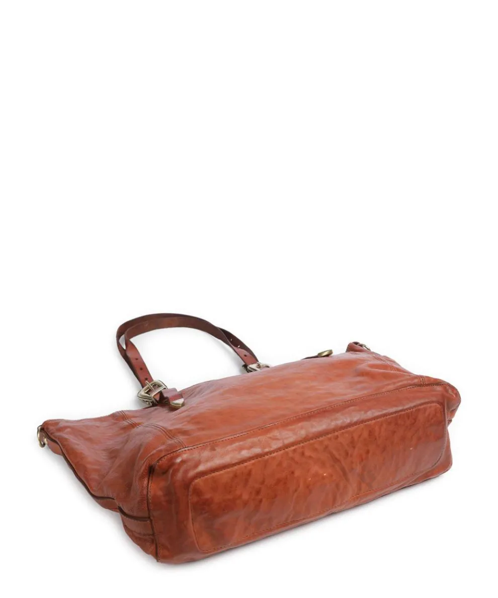 Shopper fein genarbtes Rindsleder cognac