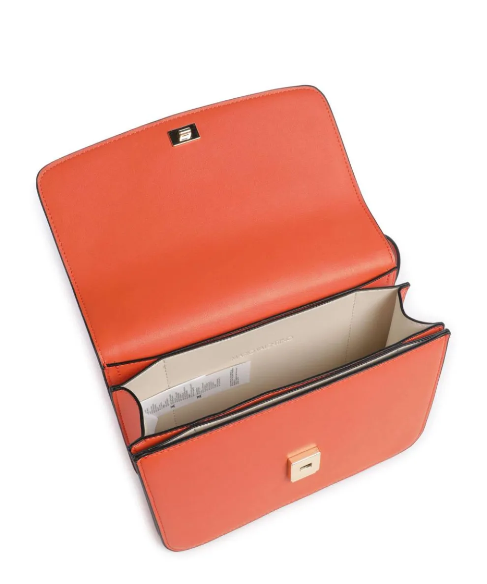 Flap Re Umhängetasche Lederimitat orange