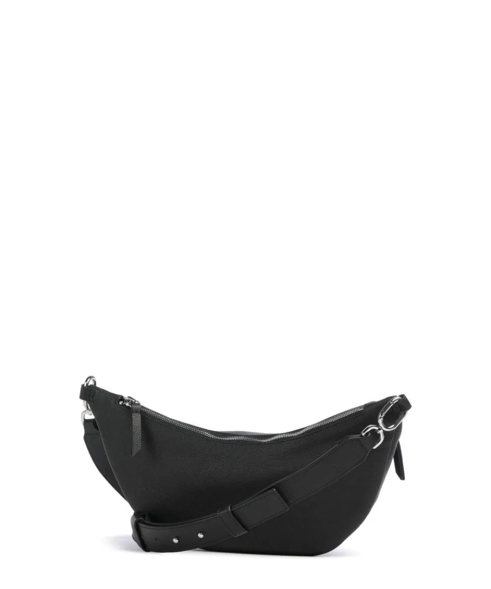 Mallir Gürteltasche genarbtes Rindsleder schwarz