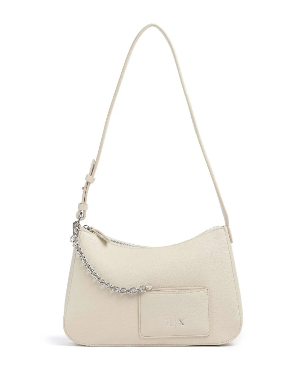 Mila M Schultertasche Lederimitat creme