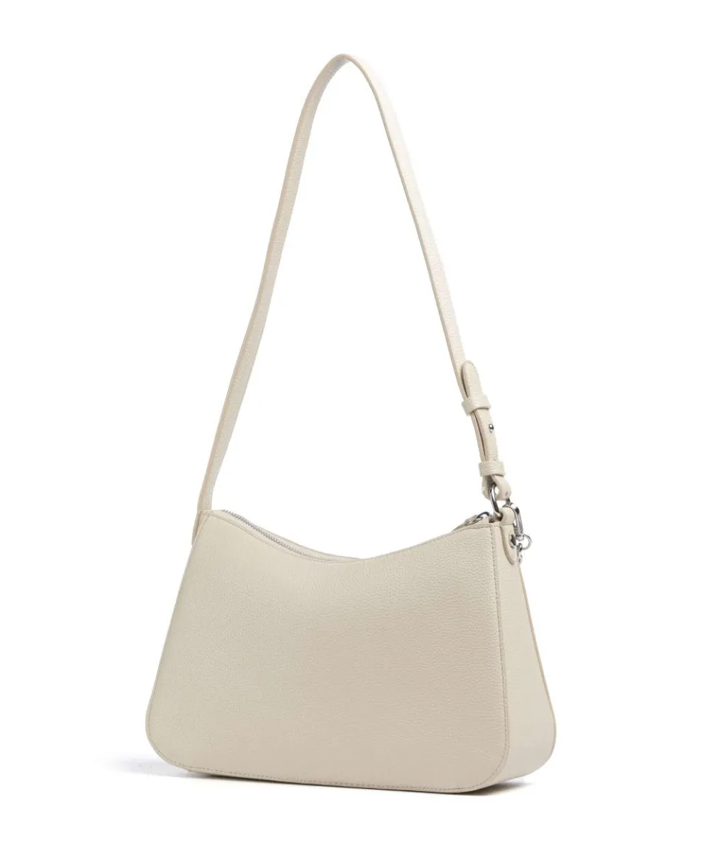 Mila M Schultertasche Lederimitat creme