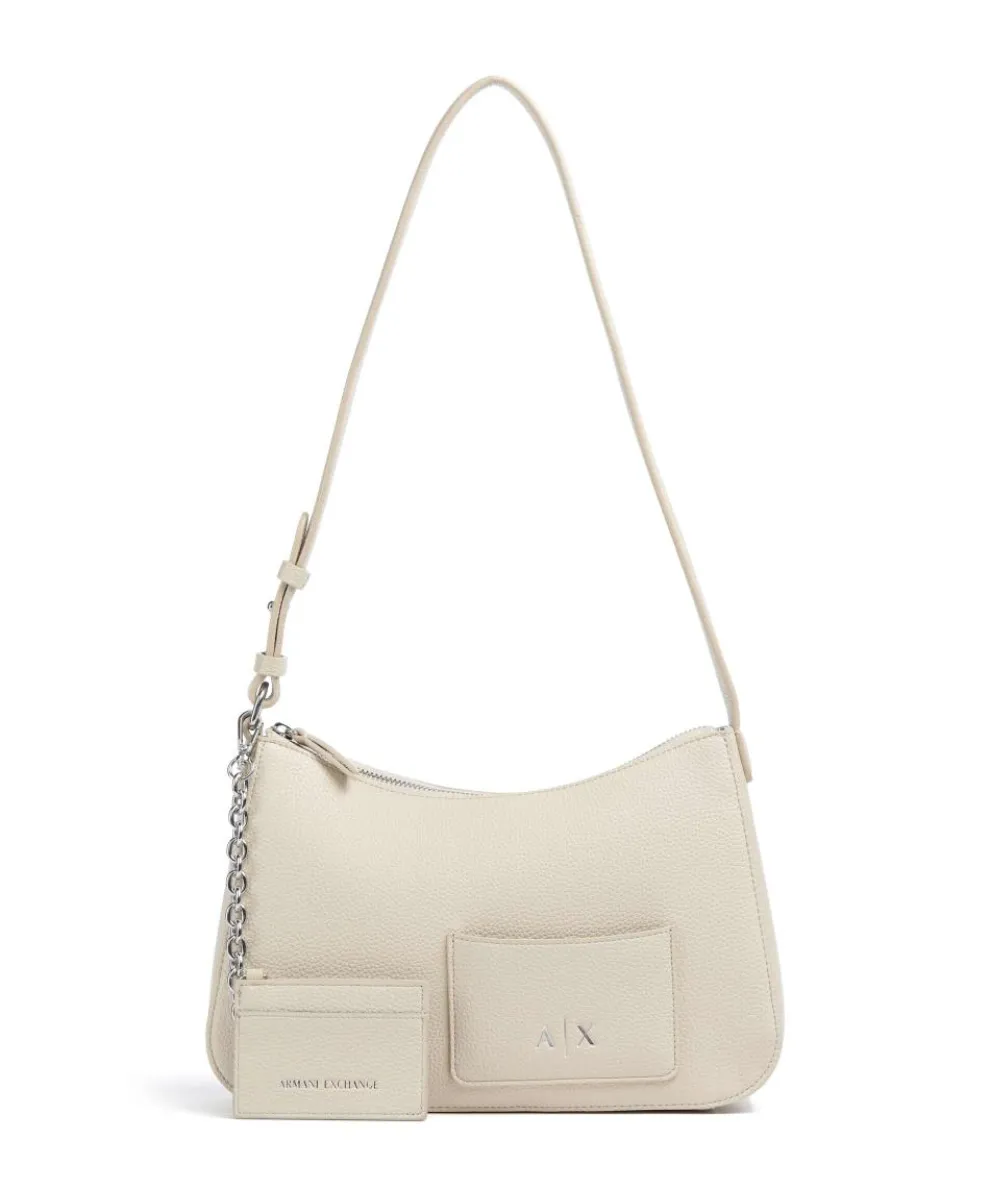 Mila M Schultertasche Lederimitat creme