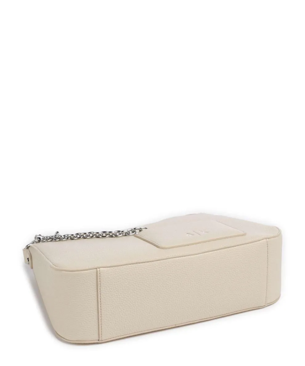 Mila M Schultertasche Lederimitat creme