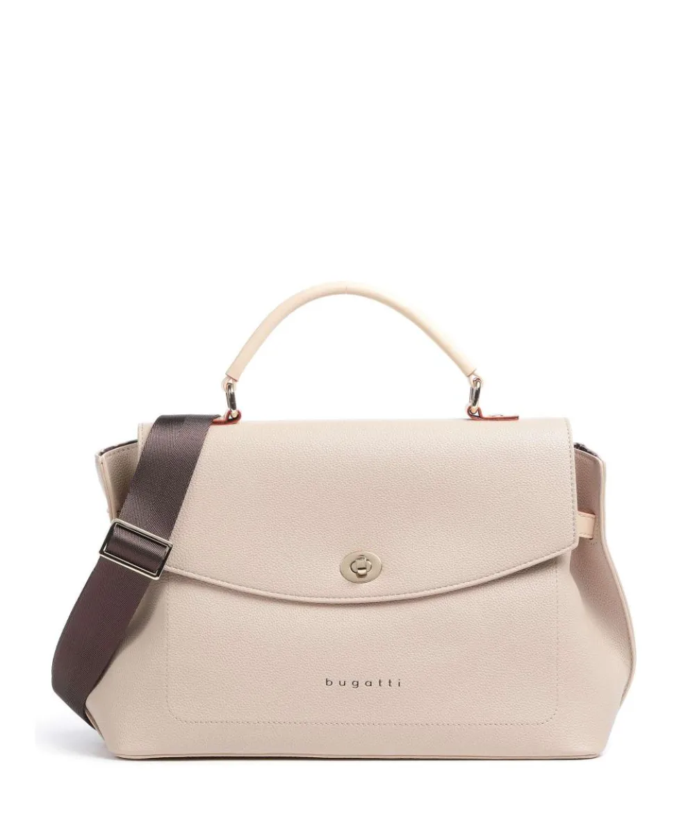 Ella Handtasche Lederimitat beige