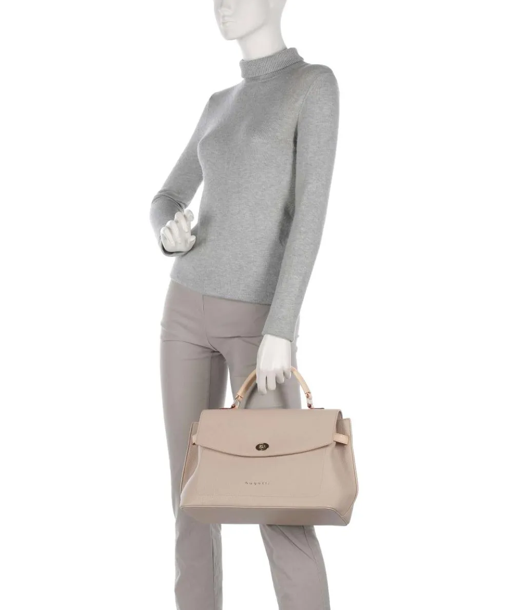 Ella Handtasche Lederimitat beige