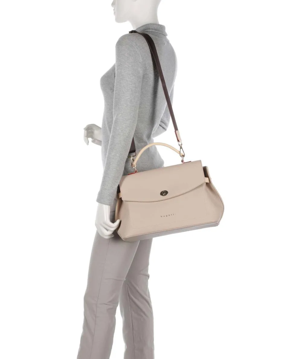 Ella Handtasche Lederimitat beige