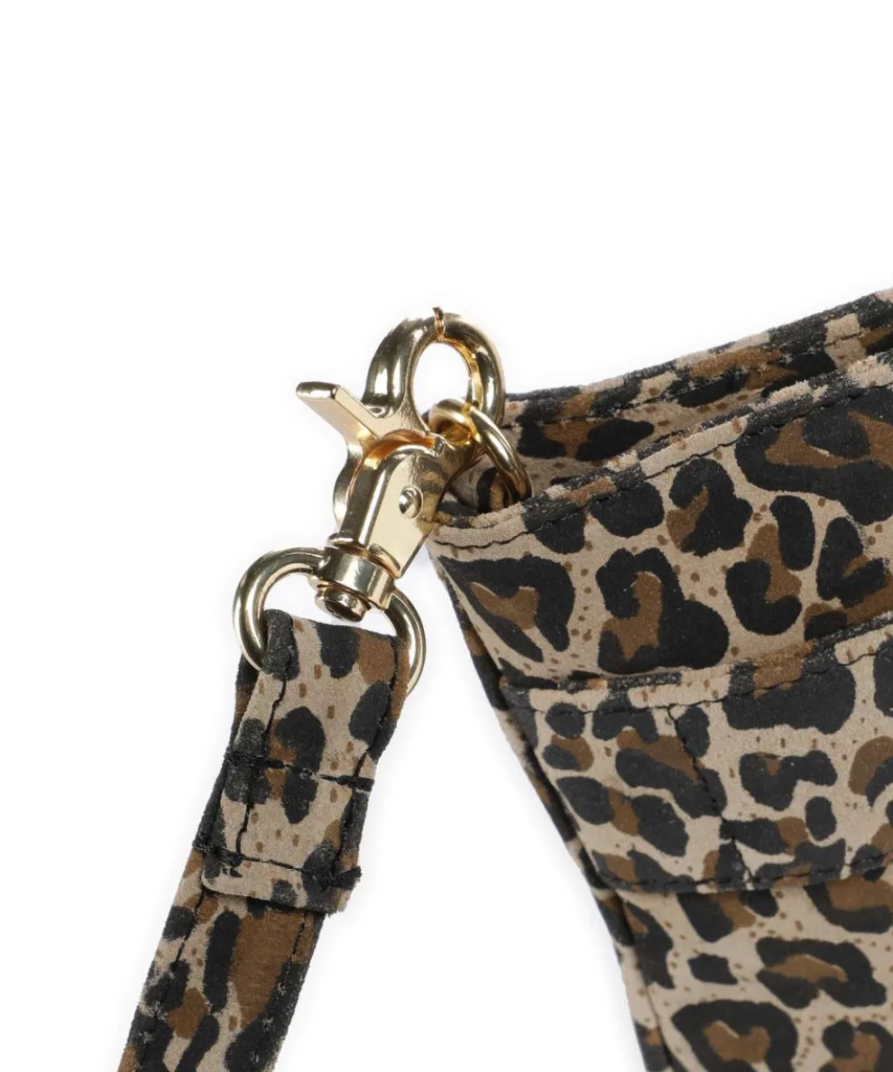 Fashion Favourites Umhängetasche genarbtes Rindsleder braun