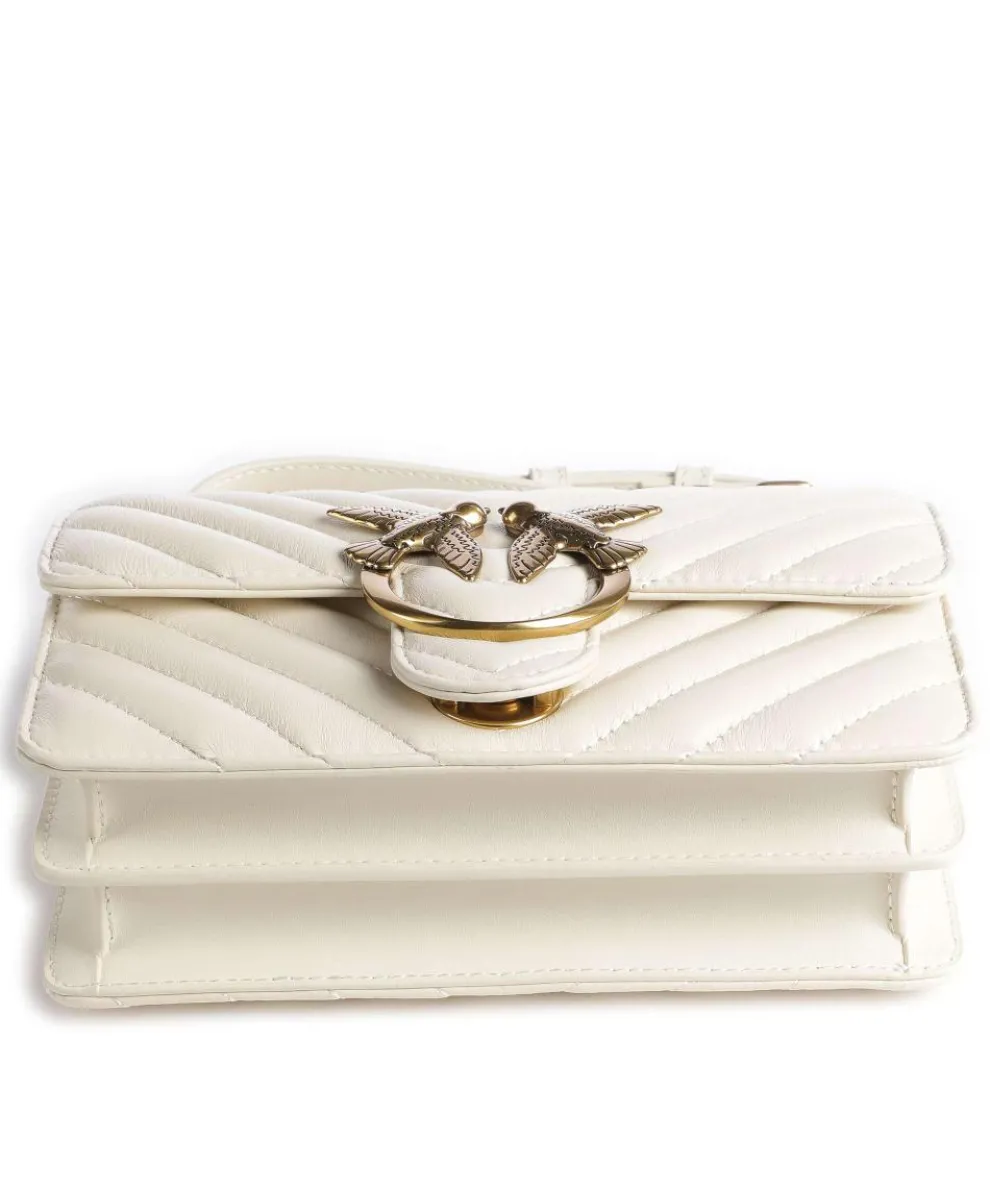 Love One Mini Schultertasche fein genarbtes Leder elfenbein