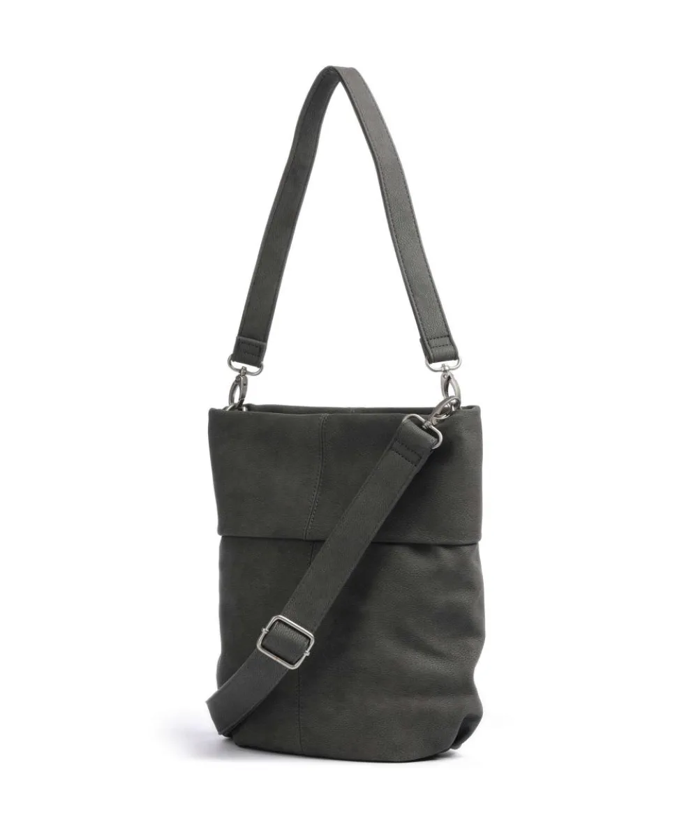 Mademoiselle.M M90 Beuteltasche Lederimitat dunkelgrau