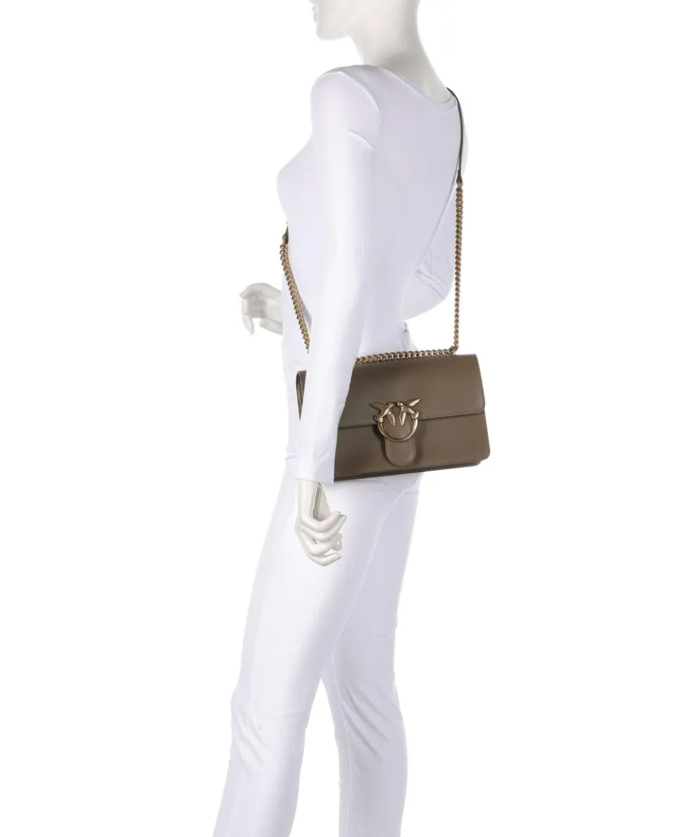 Love One Classic Schultertasche fein genarbtes Rindsleder olivgrün