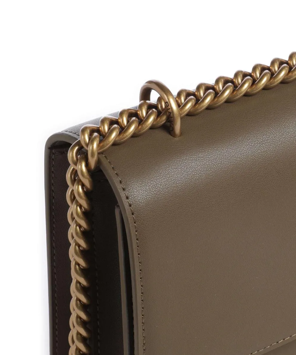 Love One Classic Schultertasche fein genarbtes Rindsleder olivgrün