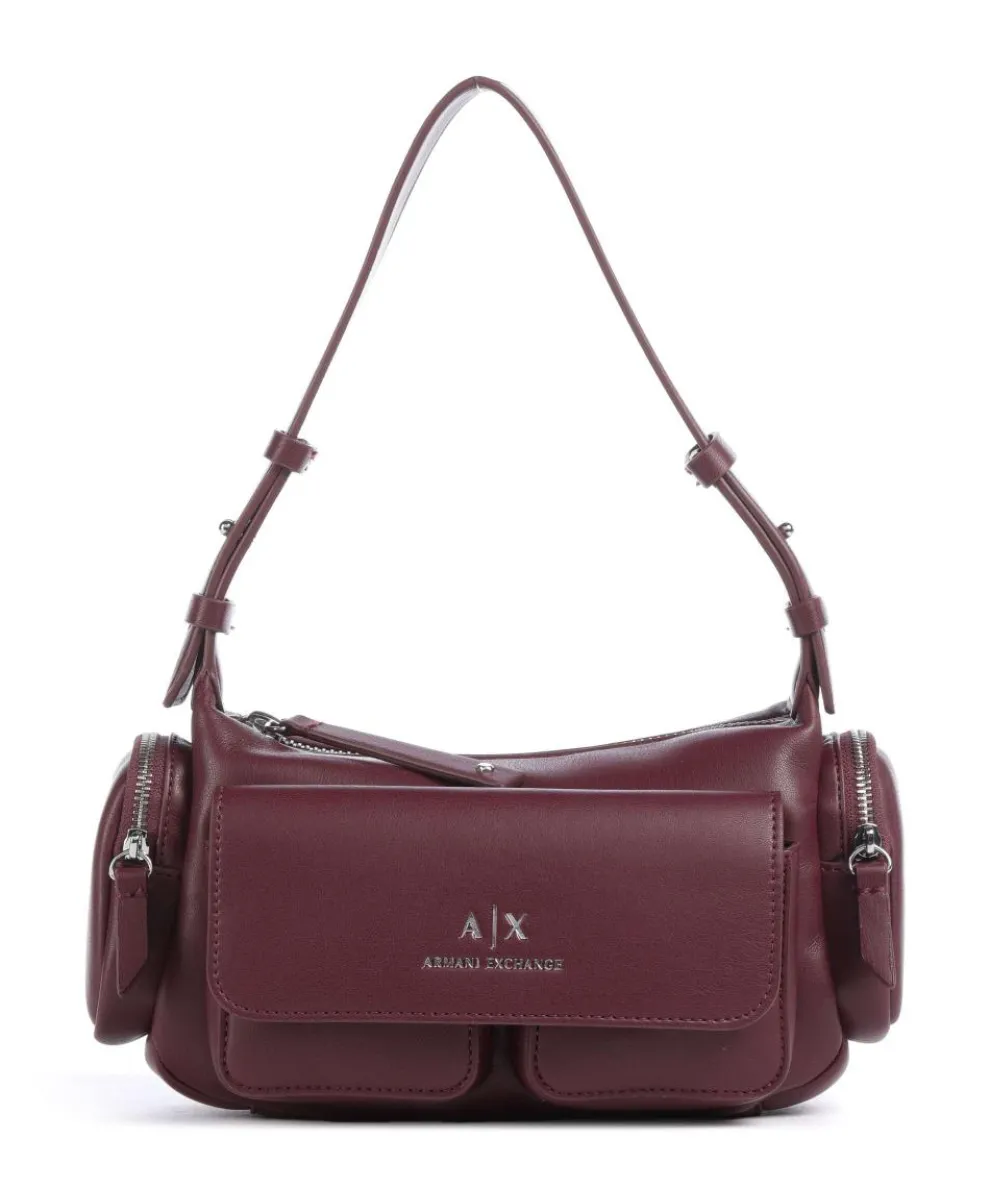 Rachel S Schultertasche Lederimitat wein