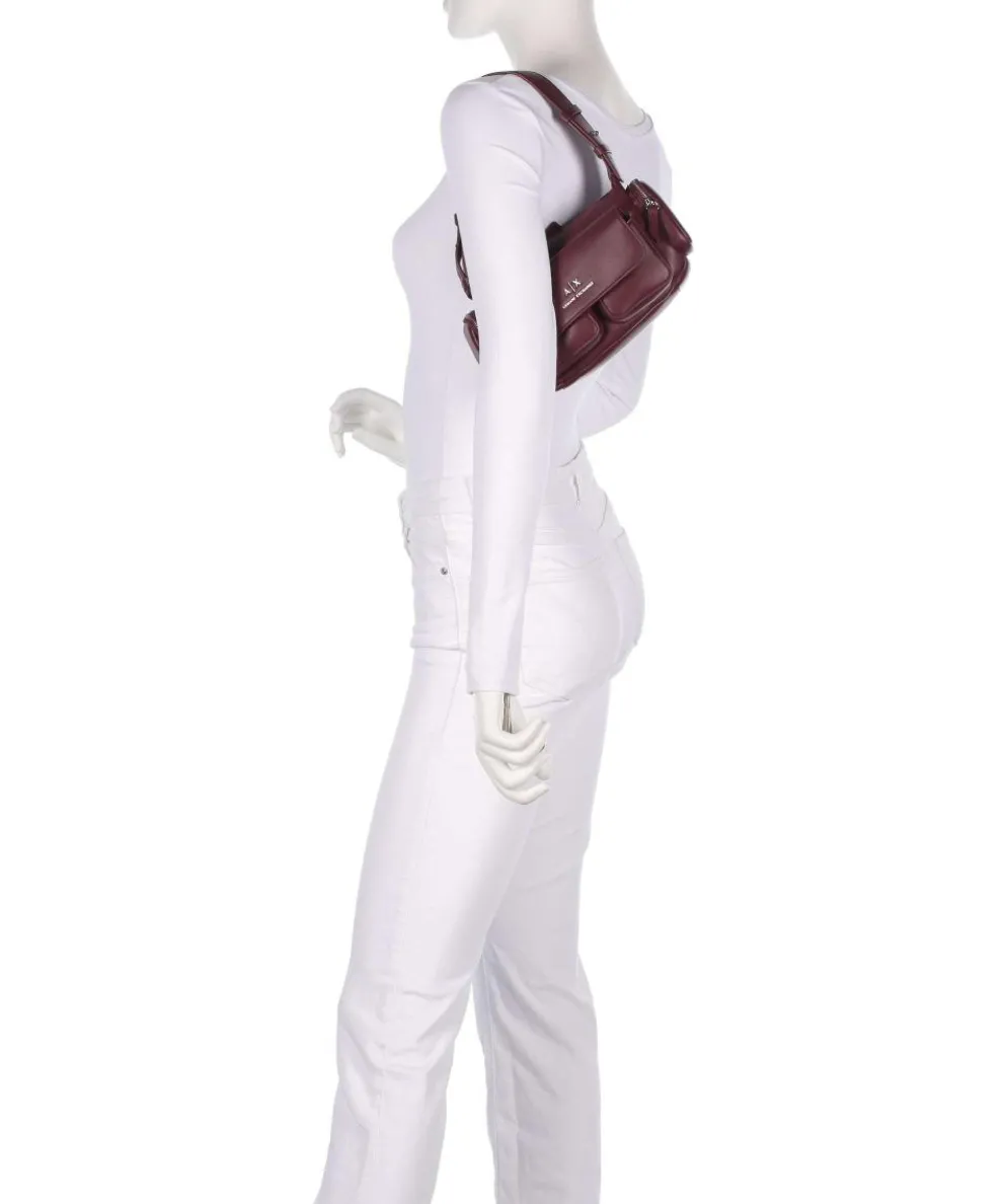 Rachel S Schultertasche Lederimitat wein