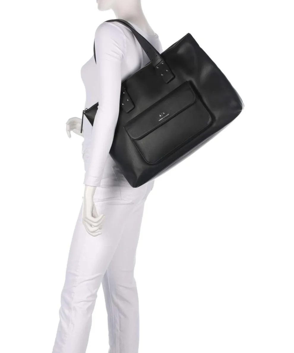 Rachel Shopper Lederimitat schwarz