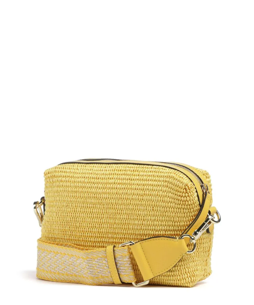 Raffia Kaia Umhängetasche Bast gelb