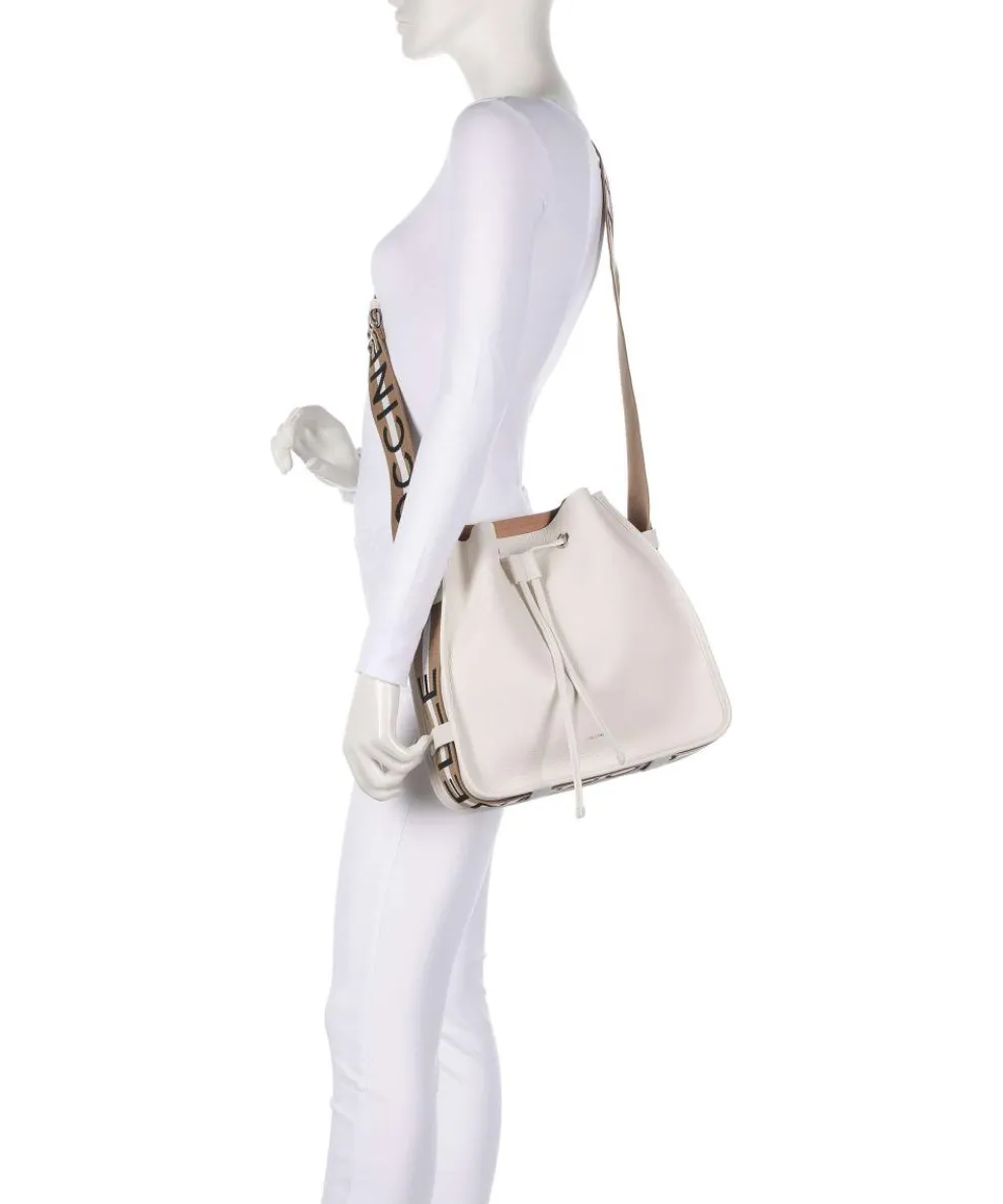 Raquel Bucket bag genarbtes Rindsleder weiß