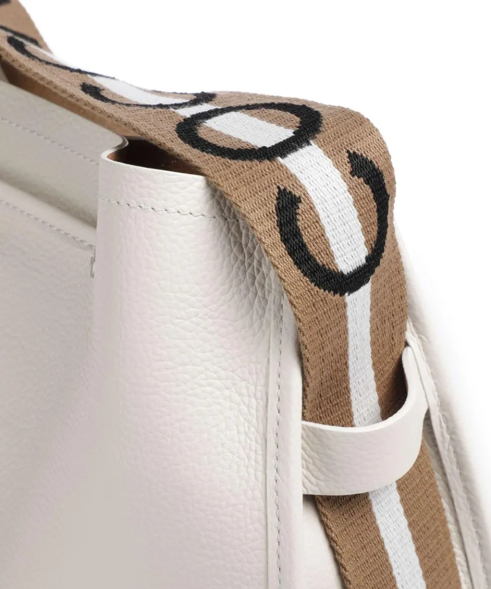 Raquel Bucket bag genarbtes Rindsleder weiß