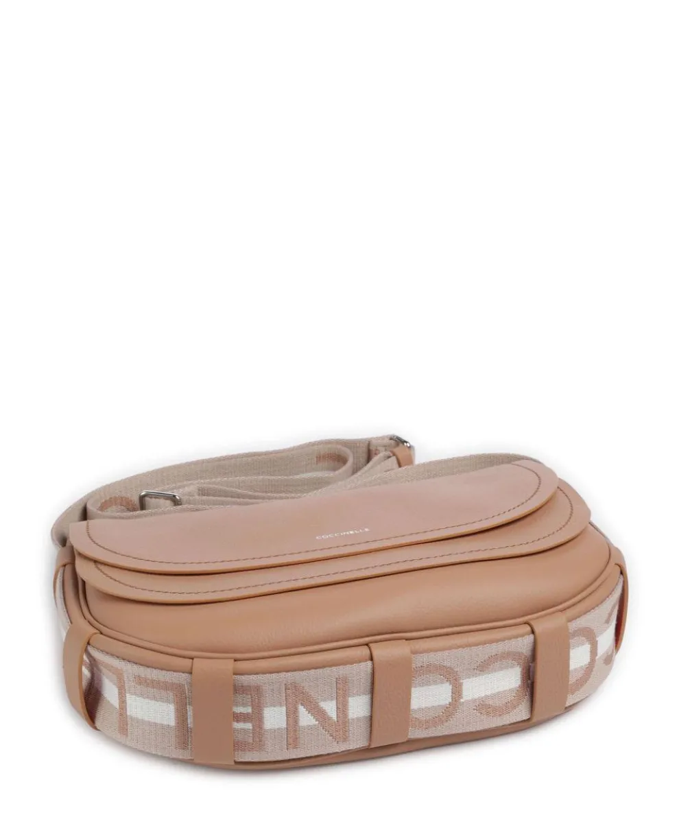 Raquel Schultertasche genarbtes Leder hellbraun