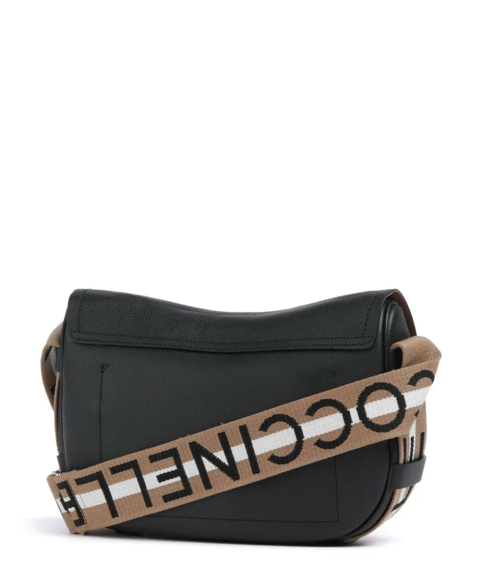 Raquel Schultertasche genarbtes Leder schwarz