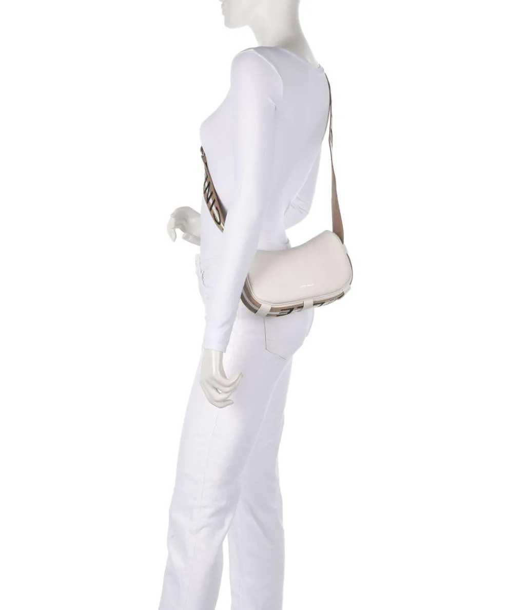 Raquel Umhängetasche genarbtes Leder weiß