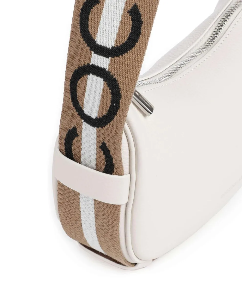 Raquel Umhängetasche genarbtes Leder weiß