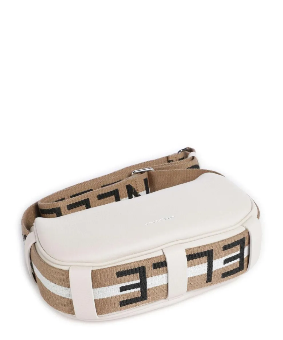 Raquel Umhängetasche genarbtes Leder weiß