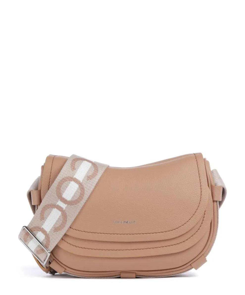 Raquel Umhängetasche genarbtes Leder hellbraun