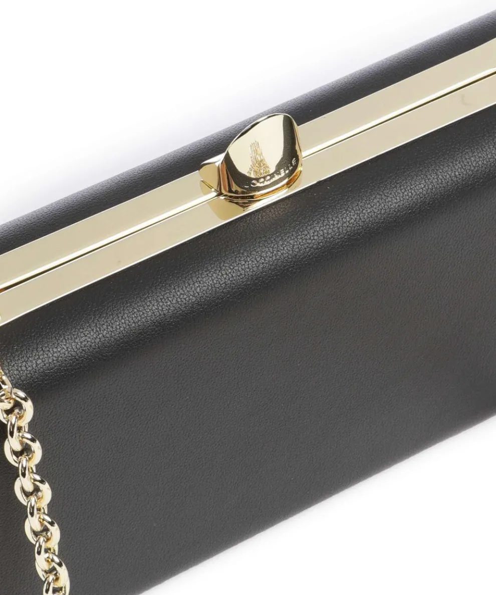 Eliv Umhängetasche genarbtes Rindsleder schwarz/gold