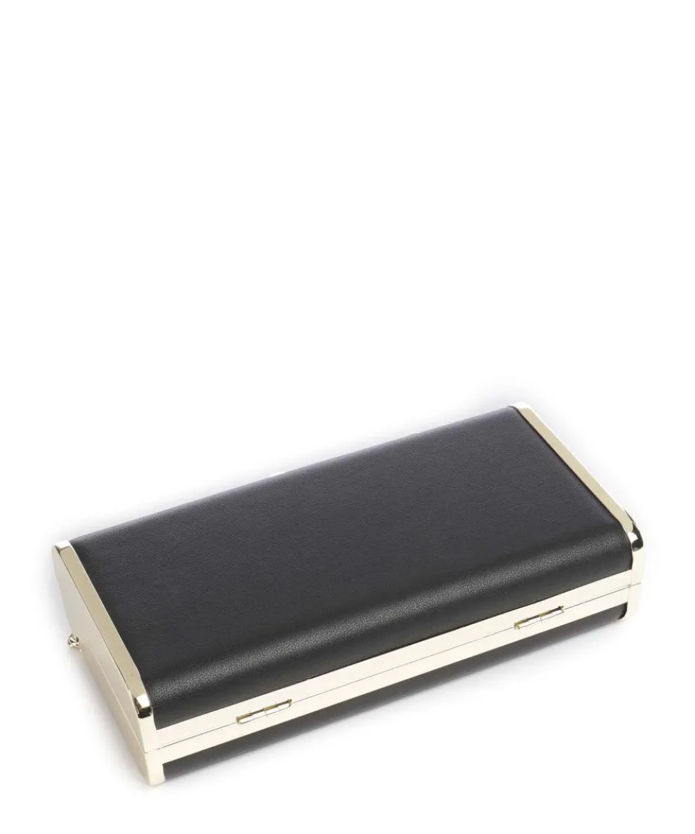 Eliv Umhängetasche genarbtes Rindsleder schwarz/gold