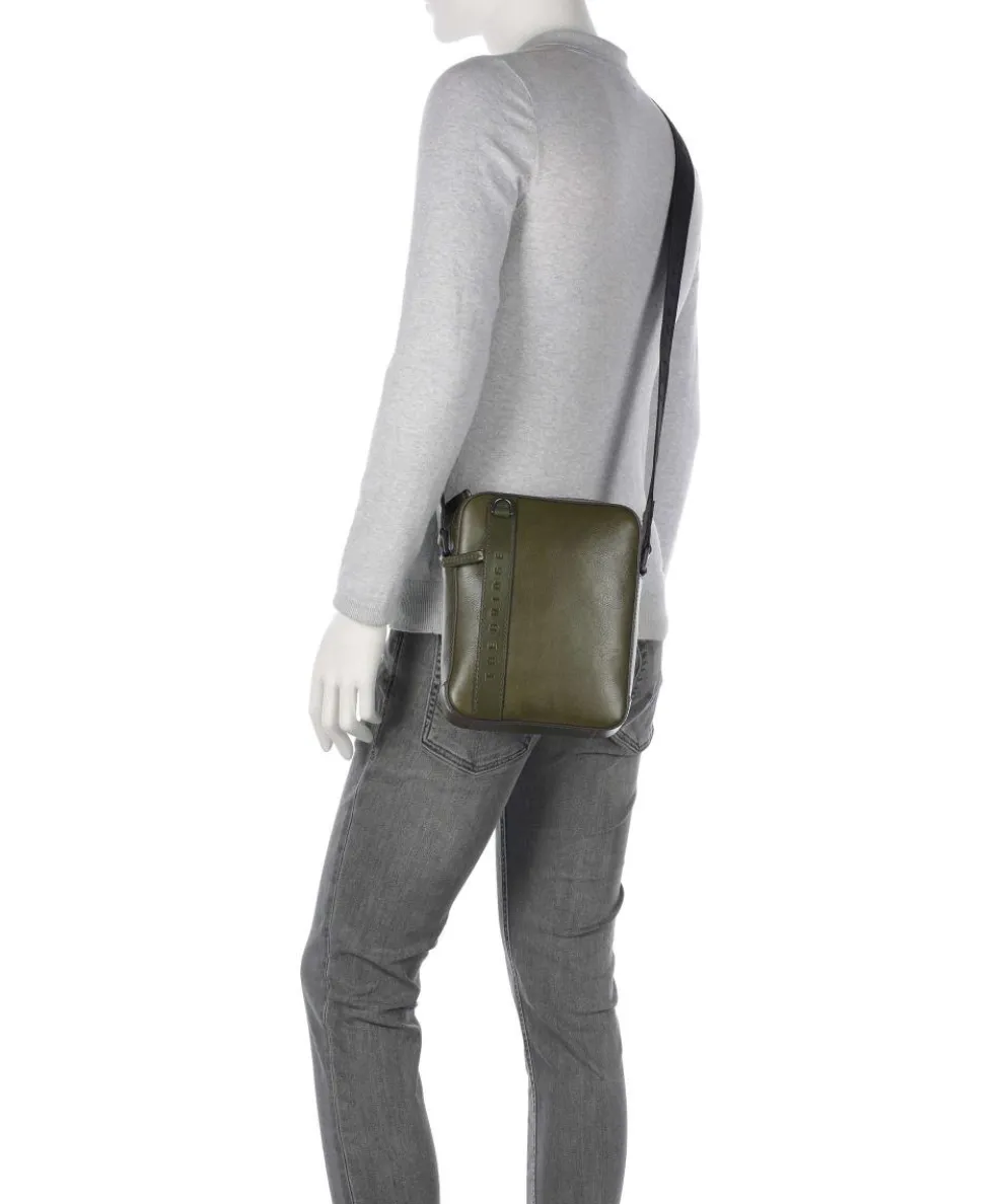 Giacomo Umhängetasche genarbtes Rindsleder khaki