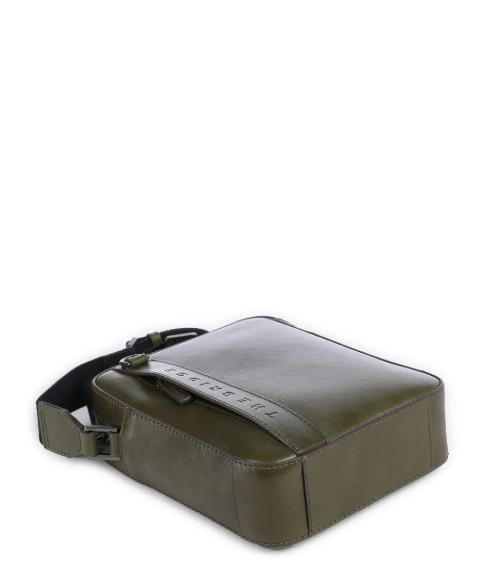 Giacomo Umhängetasche genarbtes Rindsleder khaki