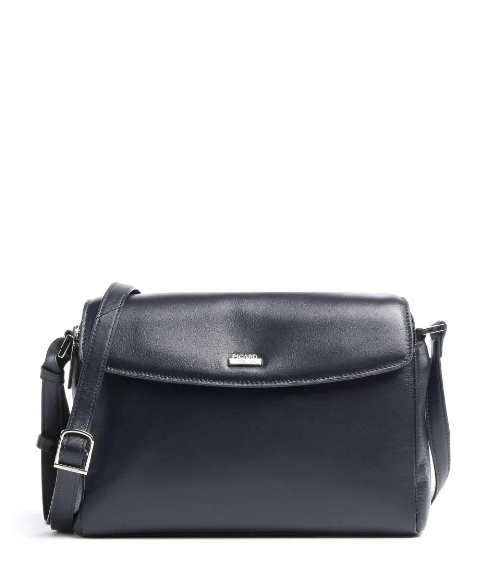 Really Umhängetasche Leder dunkelblau