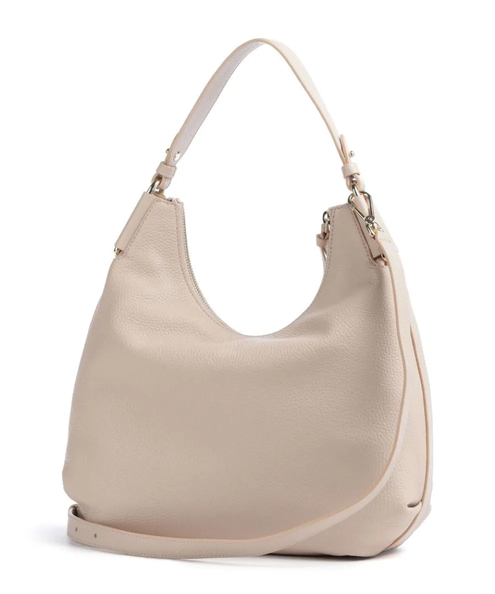 Rebekka Beuteltasche genarbtes Rindsleder beige