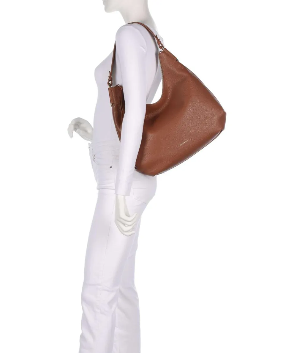 Rebekka Beuteltasche genarbtes Rindsleder braun