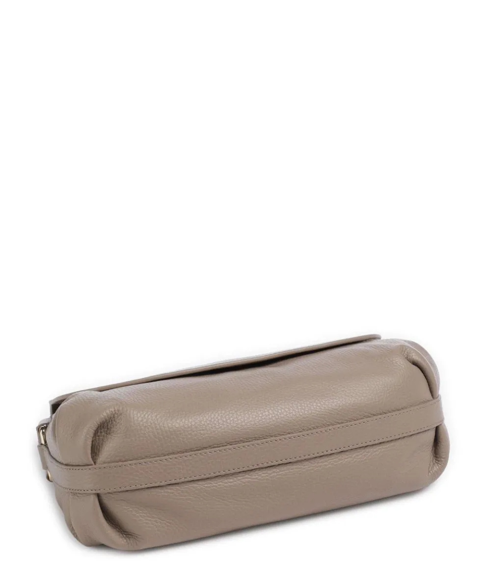 Rebekka Schultertasche genarbtes Rindsleder taupe