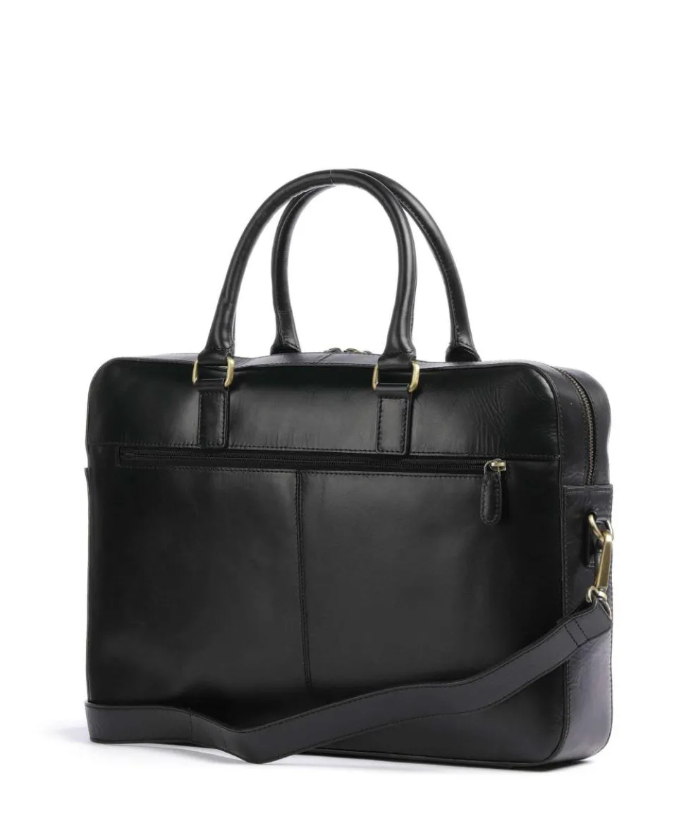 Remo Aktentasche 15″ fein genarbtes Rindsleder schwarz