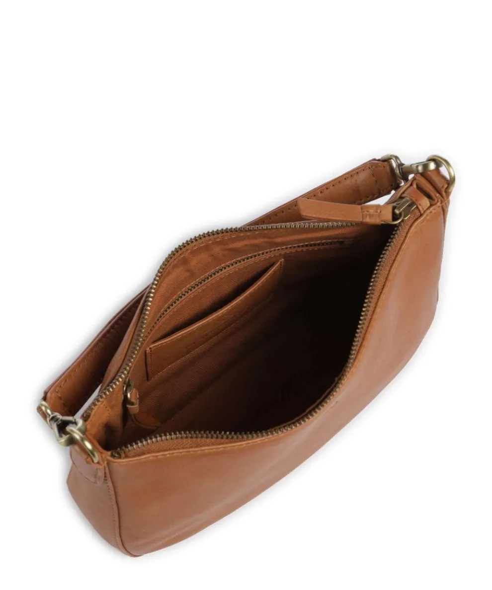 Remona Schultertasche genarbtes Rindsleder tan