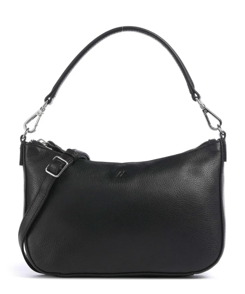 Remona Umhängetasche genarbtes Rindsleder schwarz