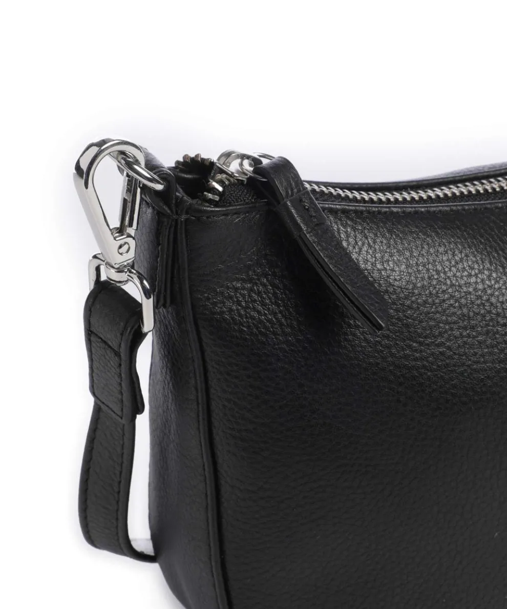 Remona Umhängetasche genarbtes Rindsleder schwarz