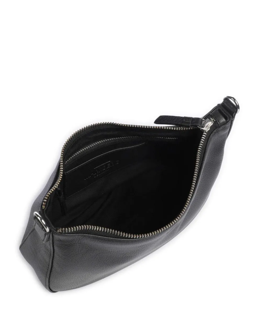 Remona Umhängetasche genarbtes Rindsleder schwarz