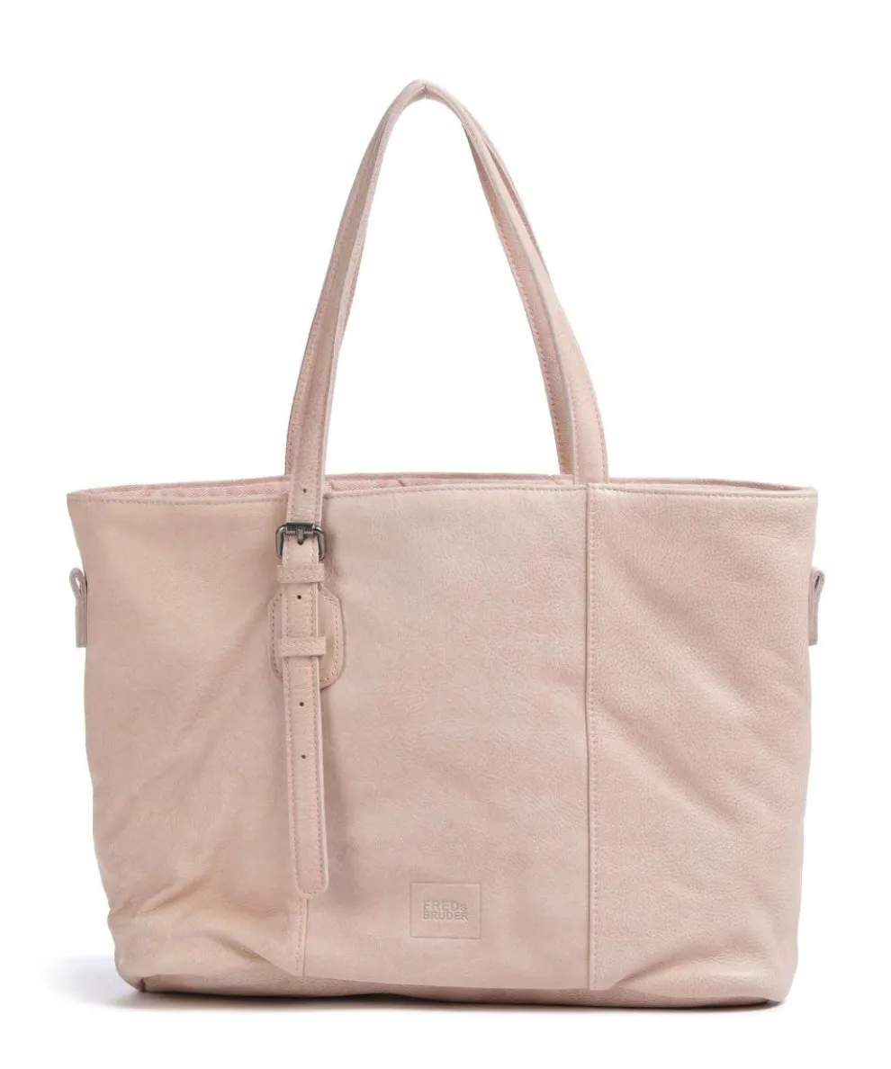 Reversible Shopper genarbtes Leder altrosa