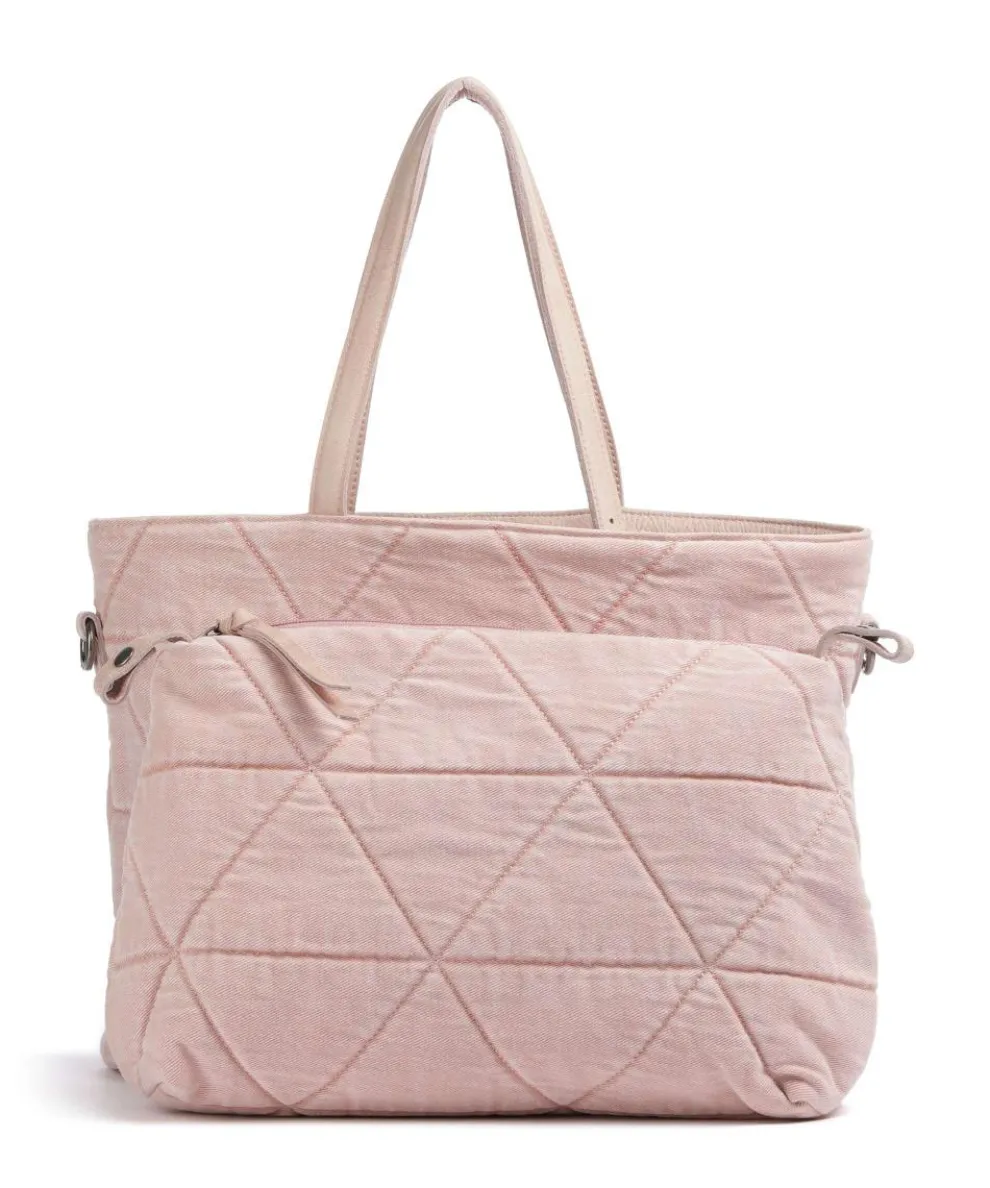 Reversible Shopper genarbtes Leder altrosa