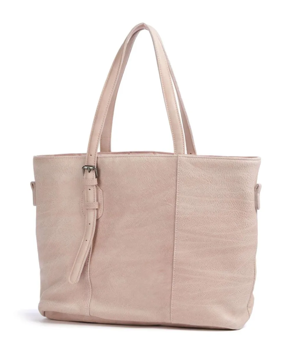 Reversible Shopper genarbtes Leder altrosa