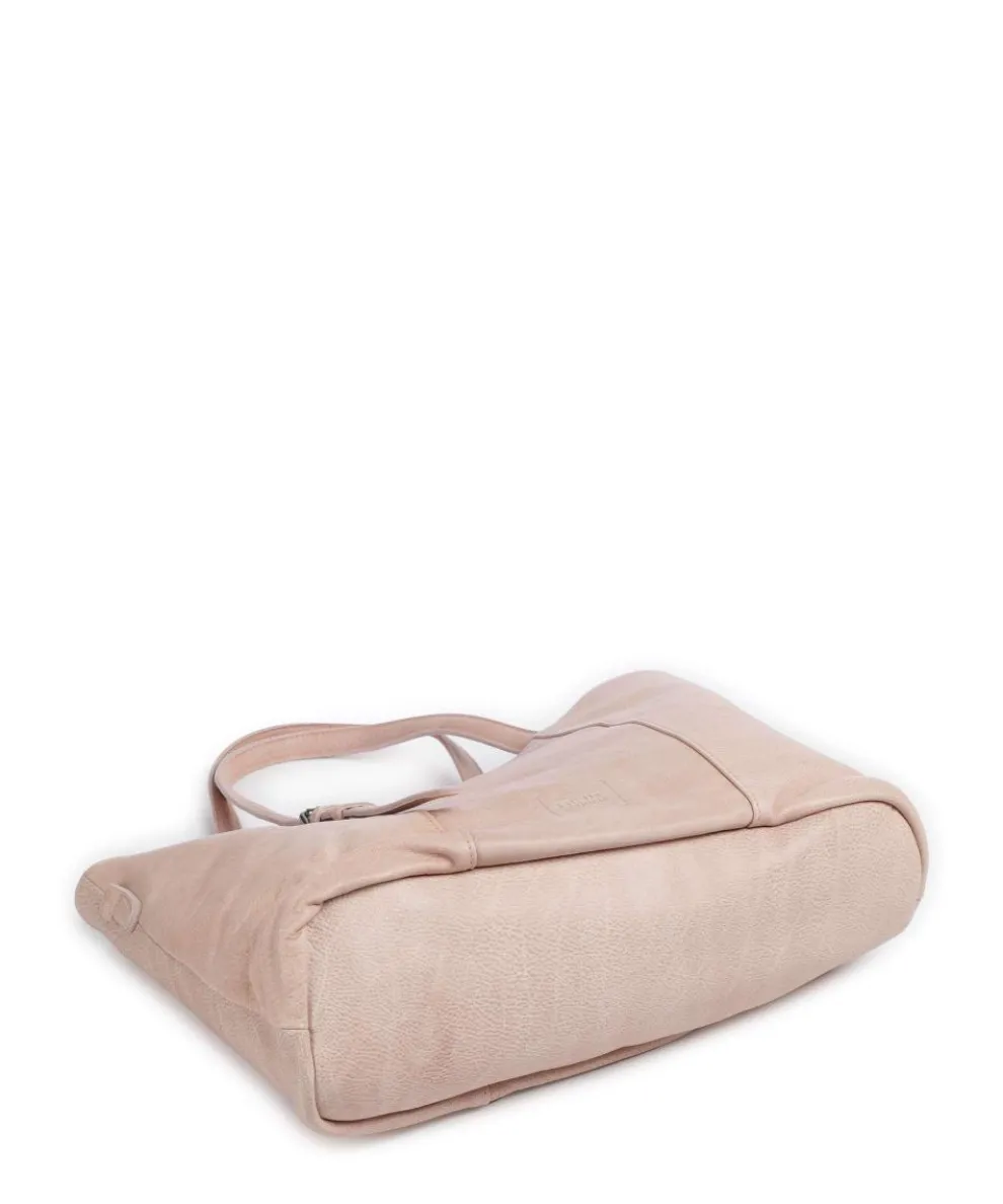 Reversible Shopper genarbtes Leder altrosa